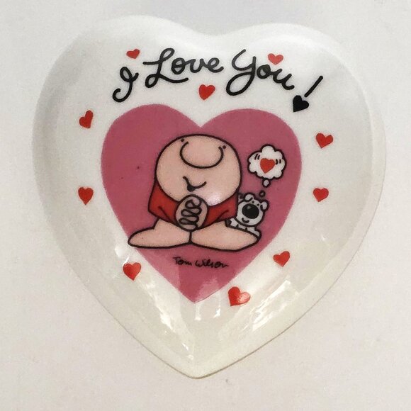 Ziggy Vintage Heart Shape Trinket Box Porcelain Love Talk by Tom Wilson 1980 - Picture 1 of 7